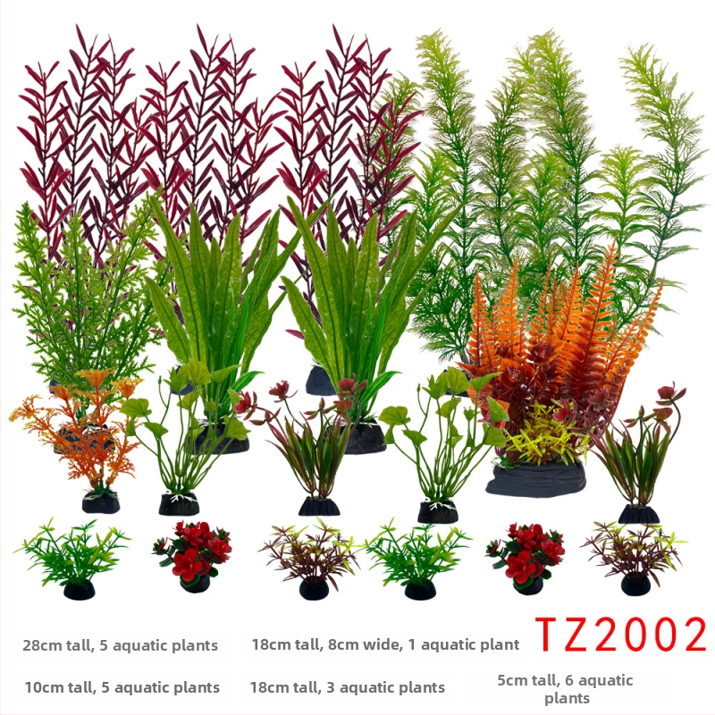 Set complet de plante acvatice artificiale pentru acvariu – decoruri pentru acvariu
