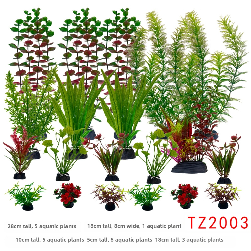Set complet de plante acvatice artificiale pentru acvariu – decoruri pentru acvariu