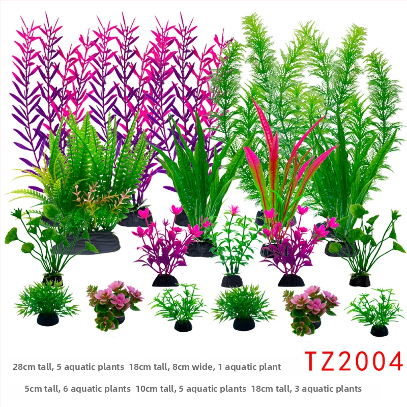 Set complet de plante acvatice artificiale pentru acvariu – decoruri pentru acvariu