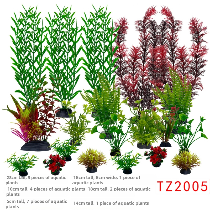 Set complet de plante acvatice artificiale pentru acvariu – decoruri pentru acvariu