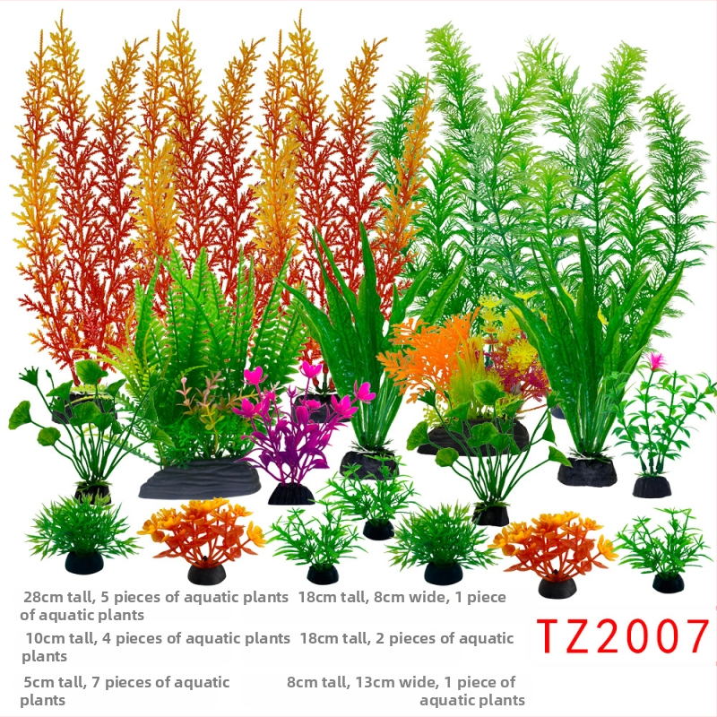 Set complet de plante acvatice artificiale pentru acvariu – decoruri pentru acvariu