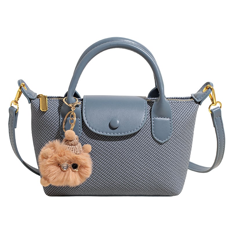 Geantă din nylon, stil franțuzesc, formă dumpling, curea crossbody pentru purtare zilnică, lux ușor