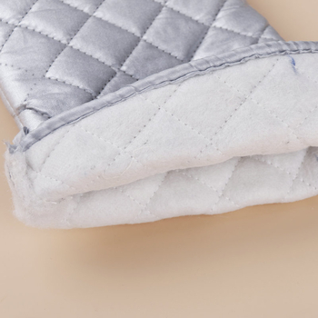 Mănuși mari de copt din bumbac, rezistente la temperaturi înalte, argintii, izolație groasă pentru cuptorul cu microunde