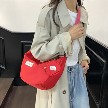 Toamnă 2025 rucsac ușor de tip dumpling, capacitate mare, geantă crossbody din Oxford cu fermoar