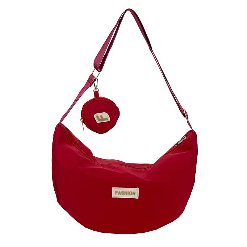 Toamnă 2025 rucsac ușor de tip dumpling, capacitate mare, geantă crossbody din Oxford cu fermoar