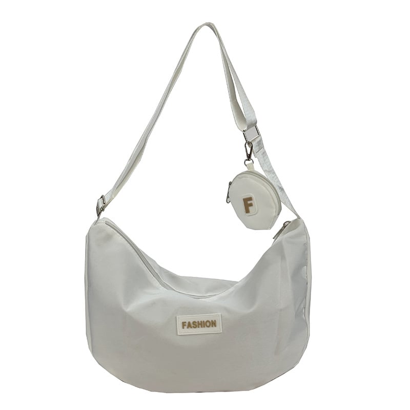 Toamnă 2025 rucsac ușor de tip dumpling, capacitate mare, geantă crossbody din Oxford cu fermoar