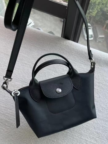 Longxiang Geantă Tote cu formă de dumpling, capacitate mare, purtare pe umăr sau crossbody pentru femei