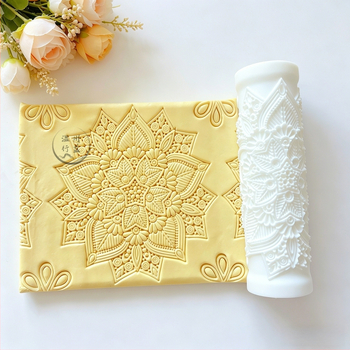 Mandala-textúrájú polimer gyurma tekercs, rendkívül precíz relief, DIY fülbevaló eszköz, modell WLZ073A