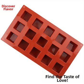 15 rekeszes 3D kocka forma szilikonból DIY mousse tortákhoz és csokoládéhoz