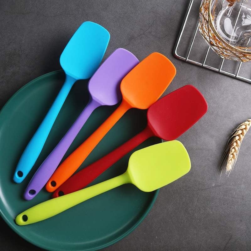 Set spatulă din silicon integrat, formă în T, 21 cm și 28 cm, ustensil de copt pentru unt și cremă
