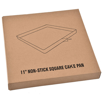 Tavă de copt pătrată de 11 inch, acoperire antiaderentă aurie, formă din oțel inox, ustensilă bucătărie pentru coacere