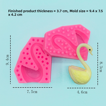 3D-s szilikon forma hattyú alakban fondant tortákhoz – DIY dekoráció