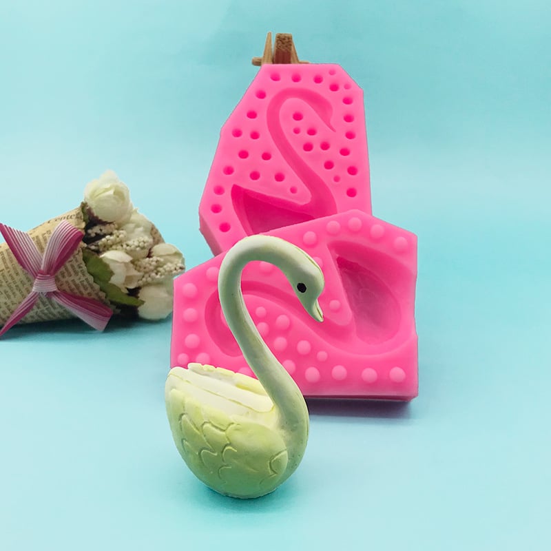 3D-s szilikon forma hattyú alakban fondant tortákhoz – DIY dekoráció