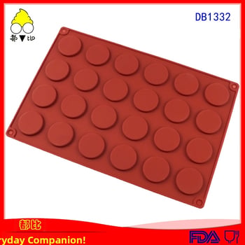 Star Café 24 bucăți forme circulare din silicon pentru coacere DIY – ciocolată, forme pentru gheață, fondant, biscuiți, decorare torturi