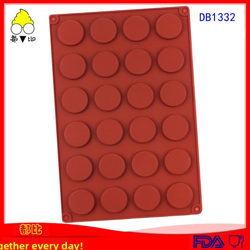 Star Café 24 bucăți forme circulare din silicon pentru coacere DIY – ciocolată, forme pentru gheață, fondant, biscuiți, decorare torturi