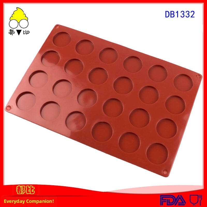 Star Café 24 bucăți forme circulare din silicon pentru coacere DIY – ciocolată, forme pentru gheață, fondant, biscuiți, decorare torturi