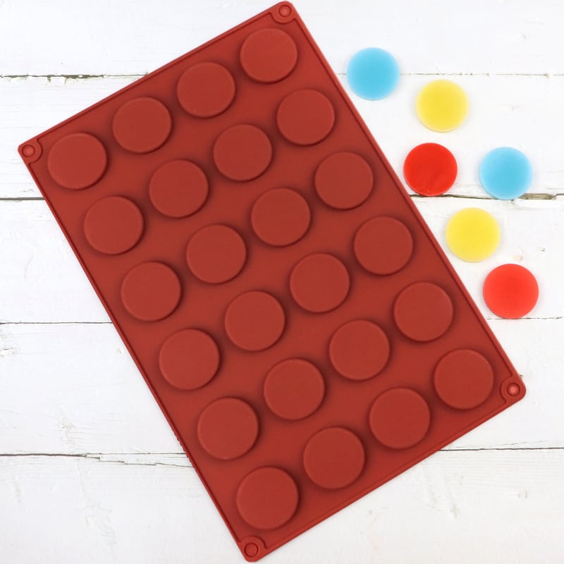 Star Café 24 bucăți forme circulare din silicon pentru coacere DIY – ciocolată, forme pentru gheață, fondant, biscuiți, decorare torturi