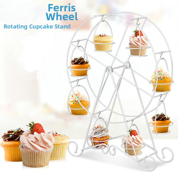 8 poharas Forgó Ferris Wheel Süteményállvány – Muffinállvány DIY sütéshez