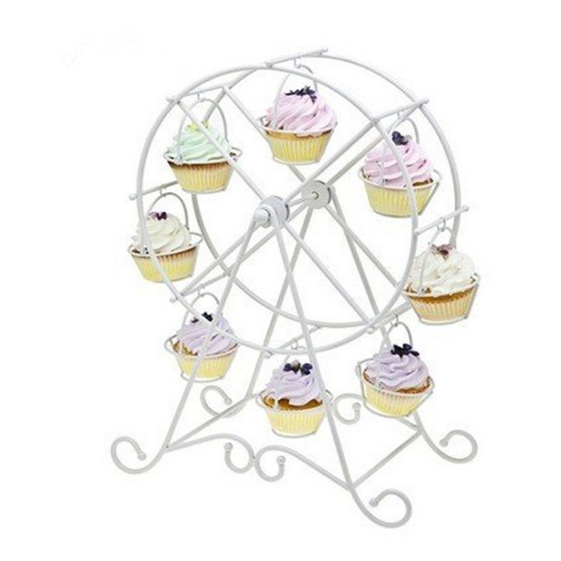 8 poharas Forgó Ferris Wheel Süteményállvány – Muffinállvány DIY sütéshez