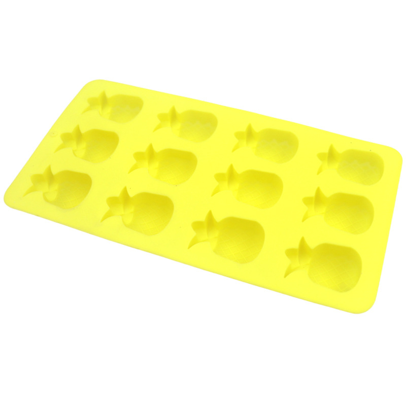Formă de silicon pentru prăjituri, cu 12 cavitați în formă de ananas, pentru coacere și ciocolată, DIY