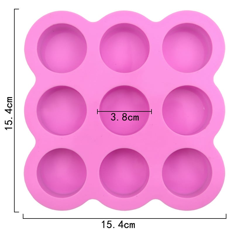 Xingka set de 9 forme cilindrice din silicon – pentru săpun, prăjituri și budincă – coacere DIY