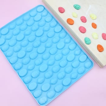 Formă din silicon cu 77 cavități pentru ouă de Paște, pentru biscuiți și ciocolată DIY, matriță de copt dreptunghiulară