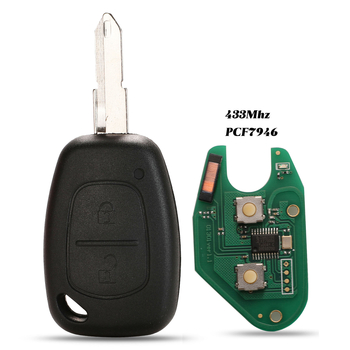 Cheie Renault cu cip ID46 PCF7946, 2 chei, 433 MHz