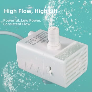 Dávkovač vody pre domáce zvieratá s jednosmerným napájaním a zvlhčovačom, ponorný, 5V USB, bezkartáčový motor
