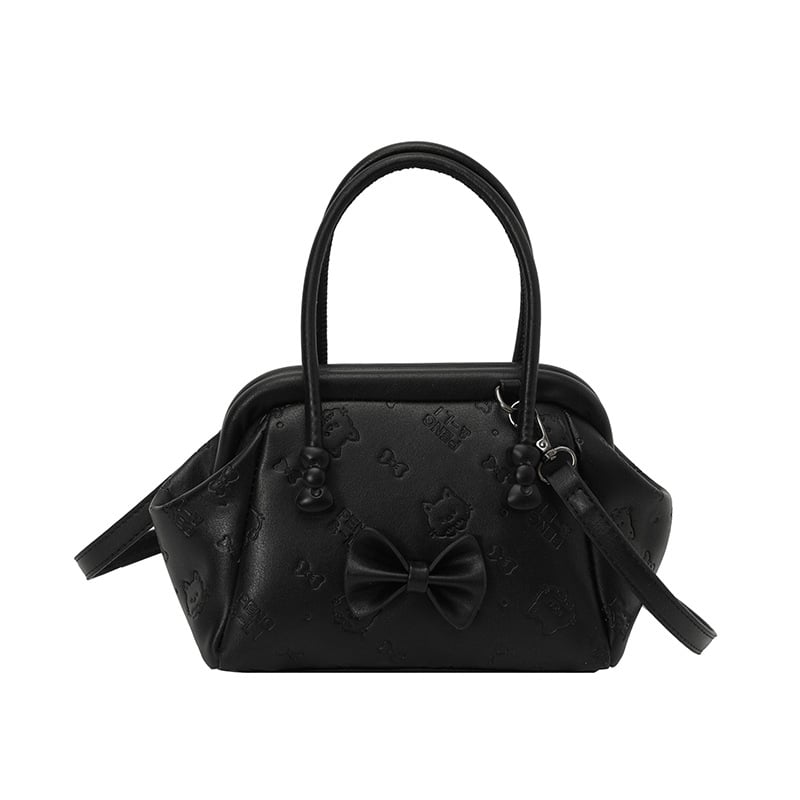 Geantă de damă în formă de scoică, cu funda, pentru umăr și crossbody, textură de înaltă calitate
