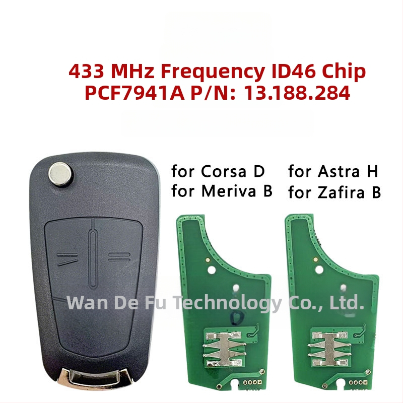 Čip ID46 433MHz pre diaľkové kľúče od vozidiel Opel — Corsa D / Astra H