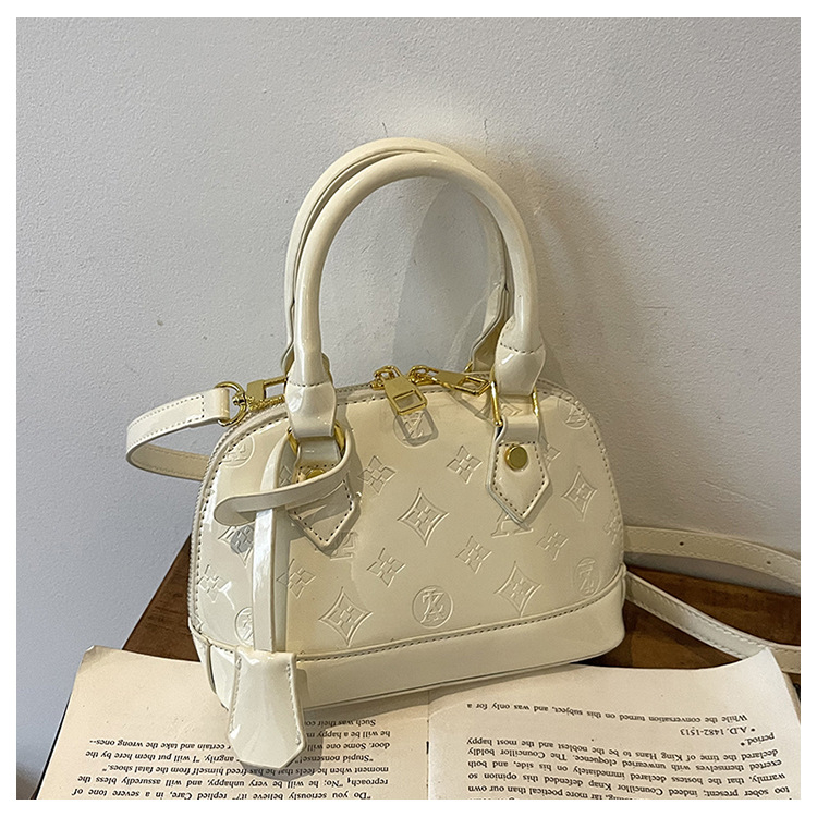 Geantă de damă în formă de scoică, stil vintage, PU, nouă 2025, purtată în mână, pe umăr sau crossbody