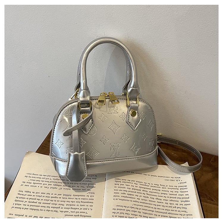 Geantă de damă în formă de scoică, stil vintage, PU, nouă 2025, purtată în mână, pe umăr sau crossbody