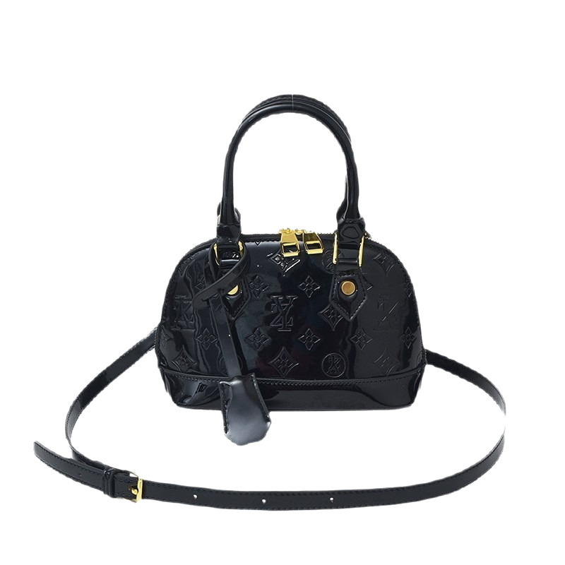 Geantă de damă în formă de scoică, stil vintage, PU, nouă 2025, purtată în mână, pe umăr sau crossbody