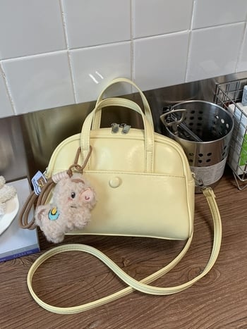 Geantă de femei cu formă de scoică, geantă crossbody mică din PU