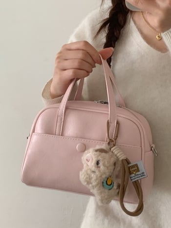 Geantă de femei cu formă de scoică, geantă crossbody mică din PU