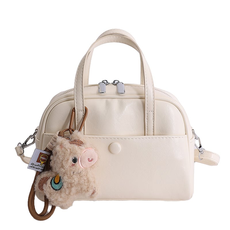 Geantă de femei cu formă de scoică, geantă crossbody mică din PU