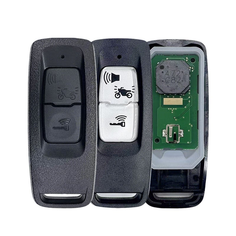 Cheie de telecomandă aftermarket pentru Honda K1Z motocicletă, cip ID47, 433 MHz, negru și alb, cu două taste.