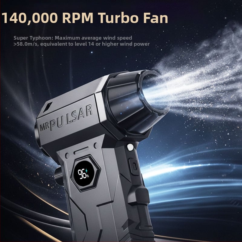 Ventilator vacuum portabil cu aspirație turbo puternică, afișaj, iluminare LED și multiple duze de aer