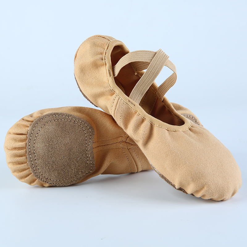 Pantofi de dans din material textil pentru adulți, pantofi de practică cu talpă moale pentru femei, pantofi de yoga pentru copii, pantofi cu imprimeu labă de pisică, pantofi de balet