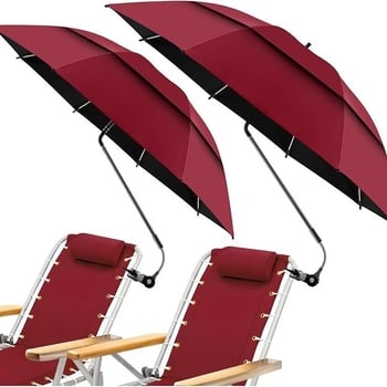 Nouă umbrelă de exterior cu protecție UV pentru pescuit și camping, umbrelă pliabilă pentru scaun de plajă cu clips.