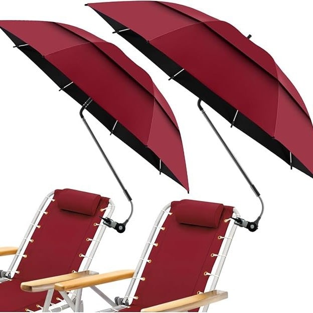Nouă umbrelă de exterior cu protecție UV pentru pescuit și camping, umbrelă pliabilă pentru scaun de plajă cu clips.