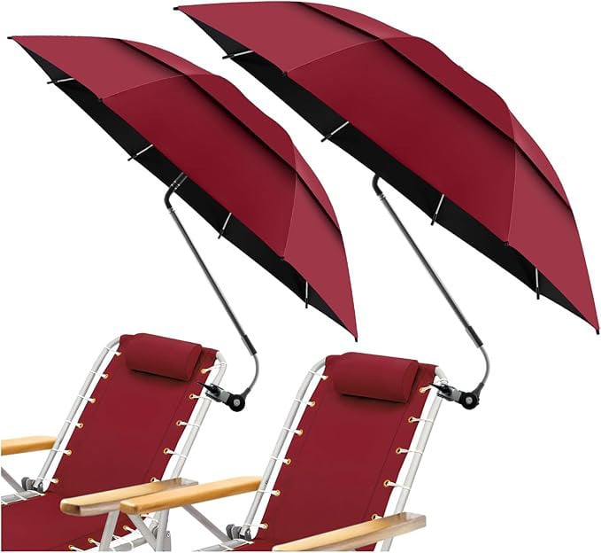 Nouă umbrelă de exterior cu protecție UV pentru pescuit și camping, umbrelă pliabilă pentru scaun de plajă cu clips.