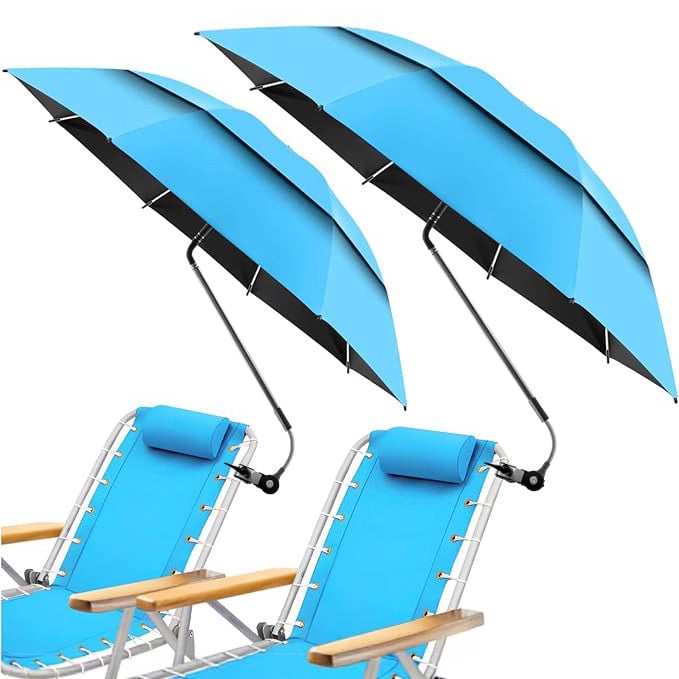 Nouă umbrelă de exterior cu protecție UV pentru pescuit și camping, umbrelă pliabilă pentru scaun de plajă cu clips.