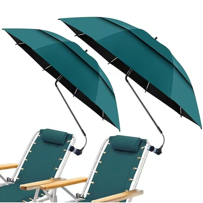 Nouă umbrelă de exterior cu protecție UV pentru pescuit și camping, umbrelă pliabilă pentru scaun de plajă cu clips.