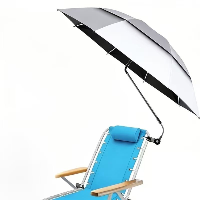 Nouă umbrelă de exterior cu protecție UV pentru pescuit și camping, umbrelă pliabilă pentru scaun de plajă cu clips.