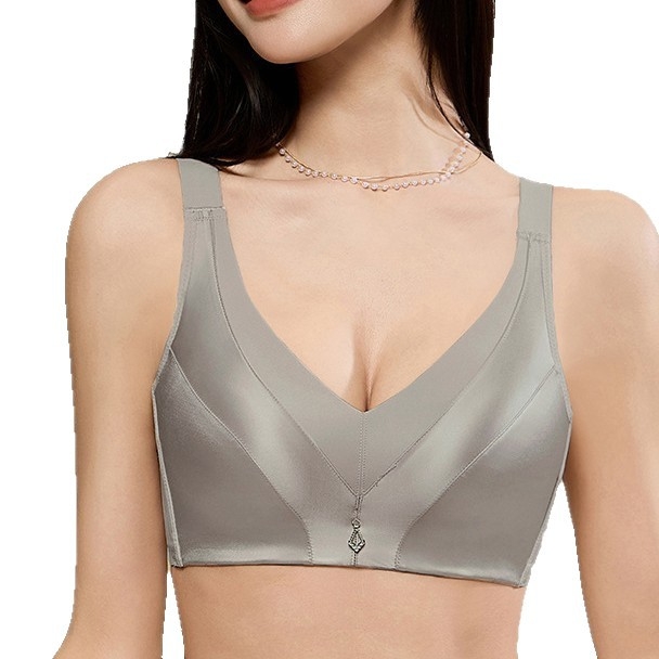 2516 Sutien push-up din satin de lux, fără cusături, cu suport lateral, cupă 3/4, cupe din nylon