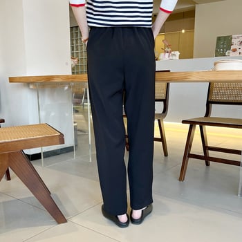 K01 Pantaloni casual pentru femei, mărime mare, primăvară, stil coreean OL, siluetă elegantă, poliester twill