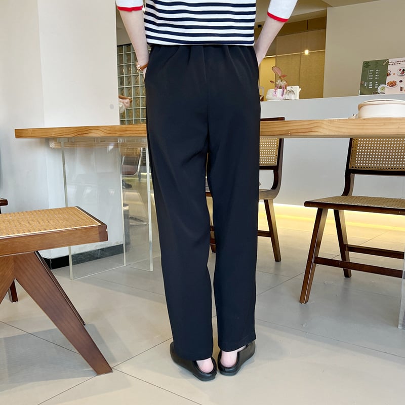 K01 Pantaloni casual pentru femei, mărime mare, primăvară, stil coreean OL, siluetă elegantă, poliester twill