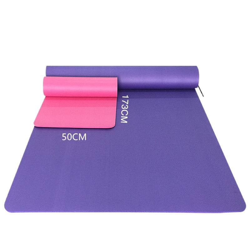 Joga podloga 200x100 cm, dvostruka, protuklizna, za dvoje, fitness i ples