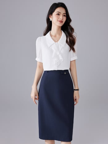 2025 Costum feminin de birou cu fustă